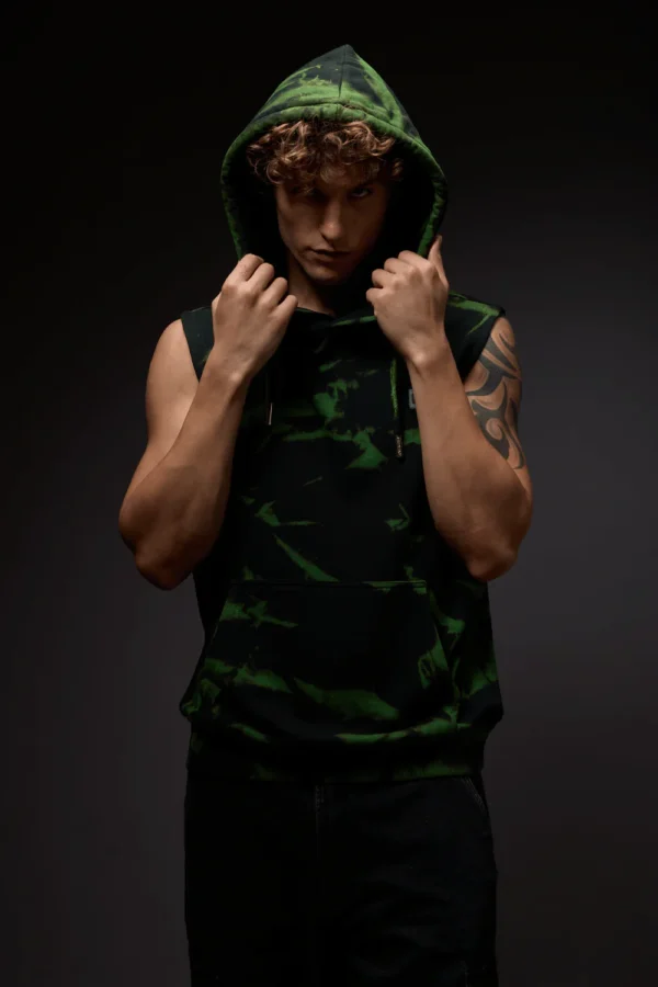Flash Hood Green Sleeveless Tank top
